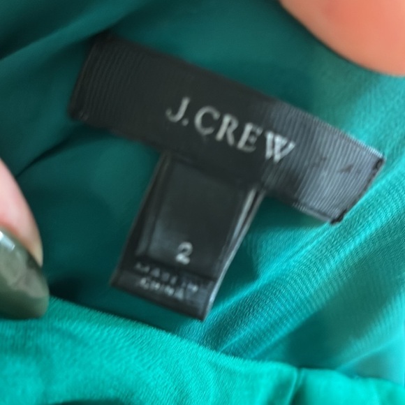 J Crew Dress Shift Half Placket Sleeveless Pockets Green Size 2 - Picture 8 of 12